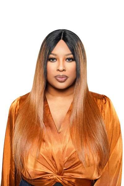 Human Hair Blend 4" T-Lace Wig | Nellie Straight