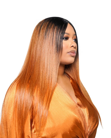 Human Hair Blend 4" T-Lace Wig | Nellie Straight